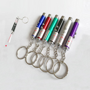 Mini linterna de aleación de aluminio con logotipo personalizable, juguete para gatos con láser infrarrojo, luz LED para llavero con haz de luz alto. - Product Image 1