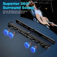 Barre de son home cinéma, barres de son surround pour téléviseur, haut-parleur sans fil avec connexions ARC/OPT/BT/AUX