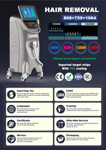Machine de beauté professionnelle pour l'épilation permanente 755nm 808nm 1064nm, épilation sans douleur par cryothérapie - Product Image 4