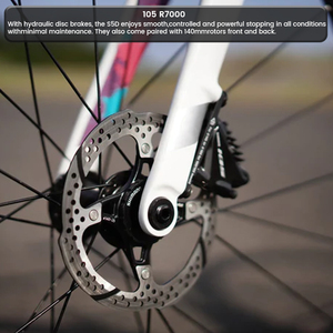 Vélo de route en alliage d'aluminium 700C <span class=keywords><strong>Shimano</strong></span> <span class=keywords><strong>105</strong></span> <span class=keywords><strong>2x11</strong></span> vitesses Fourche en carbone Freins à disque hydrauliques - Product Image 2