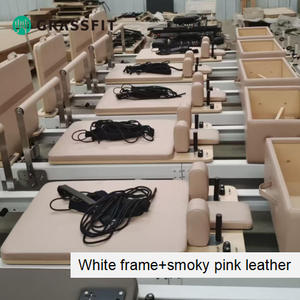 GRASSFIT Offre Spéciale Commercial Gym Fitness Metal Equipment <span class=keywords><strong>Pilates</strong></span> Machine Reformers White Luxury Aluminum Alloy <span class=keywords><strong>Pilates</strong></span> Reformer - Product Image 4