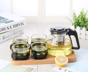 <span class=keywords><strong>Théière</strong></span> en verre avec infuseur, résistante à la chaleur, pour le bureau ou la maison, avec filtre, pratique avec tasse, accessoires de thé - Product Image 4