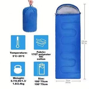 Sac de couchage portable pour le camping, épais et chaud, pour adultes, 3 saisons, imperméable - Product Image 4