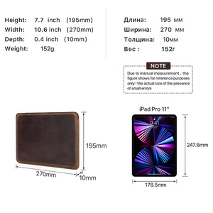 Nuova Custodia Protettiva in Pelle Crazy Horse per <span class=keywords><strong>iPad</strong></span> Pro 11/10.5 Modello CF3021 - Borsa a Tracolla per Laptop - Product Image 5