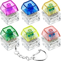 Porte-clés mécanique à 4 touches avec logo personnalisé, impression UV, clavier LED lumineux, outil de décompression en acrylique motif dessin animé