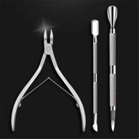 Kit de manucure et pédicure professionnel en acier inoxydable – Coupe-cuticules, repousse-cuticules, ciseaux et outil de suppression des peaux mortes