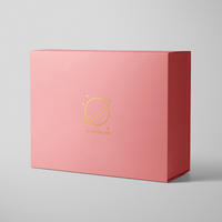 Boîte d'emballage rigide en carton magnétique avec logo personnalisé, matériaux recyclés, pelliculage mat, doublure en éponge pour fourrure, cosmétiques, chaussettes