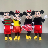 Poupées Mickey et Minnie personnalisées, colorées, à thème de Noël, design classique, en peluche, pour la décoration et la collection