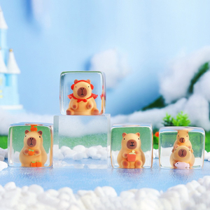 Figurine <span class=keywords><strong>de</strong></span> Kapibara mignonne et créative, en forme <span class=keywords><strong>de</strong></span> glaçon, anti-stress, décoration <span class=keywords><strong>de</strong></span> bureau, fabriquée en Chine, pour les enfants <span class=keywords><strong>de</strong></span> 7 à 12 ans, en résine XINZHIJI 1/12 - Product Image 3