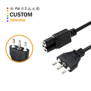 Italienisches <span class=keywords><strong>CEI</strong></span> 23 50 Typ L Stecker IEC C15 Netzkabel 10A 250V IMQ-Zertifiziert Hochwertig Schwerlastfähig OEM ODM CCC SAA PSE KC UL - Product Image 1