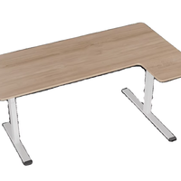 Bureau d'ordinateur moderne en L sur mesure avec élévateur électrique, modulaire, pliable, extensible, convertible et pivotant pour un confort optimal