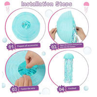 Lanternes en papier en forme de méduse sirène suspendues de 10 pouces, 7 couleurs, pour cadeaux de baby shower, décoration de fête d'anniversaire