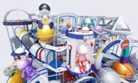 Super ali tema cartone animato parco giochi al coperto nuova attrezzatura Soft Play per i bambini