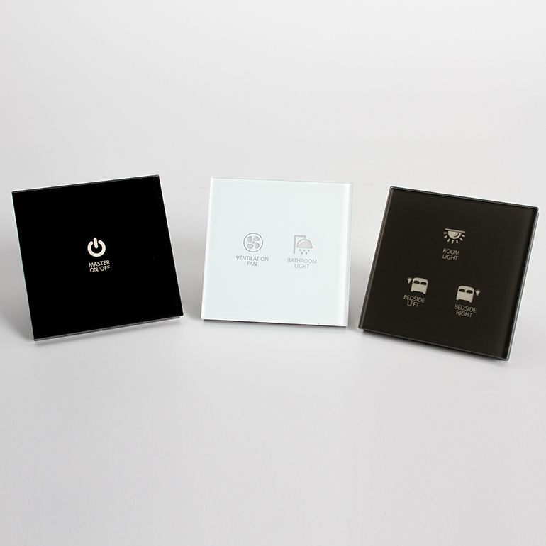 Образцы панели сенсорного переключателя RS485 Modbus черного, белого, серого цвета стекла