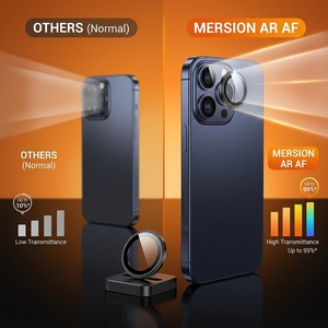 ฟิล์มกันรอยเลนส์กล้อง AR AF กระจกนิรภัย ความโปร่งแสงสูง 95% หนา 0.15 มม. บางเฉียบ สำหรับ iPhone 17 16 15 <span class=keywords><strong>14</strong></span> Pro Max <span class=keywords><strong>Plus</strong></span> - Product Image 1