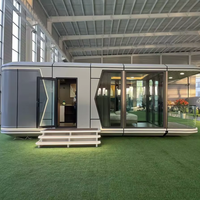 Portable usine OEM luxe moderne extérieur commercial dirigeable Pod luxe préfabriqué Space Capsule maison avec 2 chambres