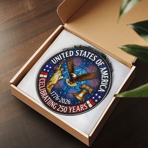 Colgante de Vitral Atrapasoles Celebración 250 Años de Gloria Americana 1776-2026 - Product Image 4