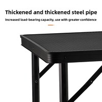 Rechteckiger Aluminium-Klapptisch für den Außenbereich, ultraleicht, tragbar, langlebig, aus Eisengitter, für Grill, Camping, Picknick, Gartenmöbel