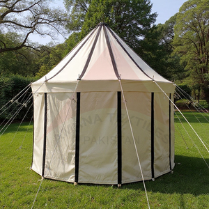 Carpa Redonda de un Solo Poste, Fabricación Personalizada con Tela de Algodón de 500 GSM para Uso en Exteriores - Product Image 4