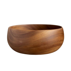 Natural Wooden Dinnerware Pasta Bowls for Home Kitchen Hotel and <b>Camping</b> Salad Serving <b>Table</b> Top Dough Bowl - Product Image 4