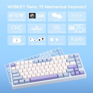 <span class=keywords><strong>Teclado</strong></span> Mecánico Rainy75 DIY 75% Hot Swap CNC de Aluminio RGB, Conexión por Cable e Inalámbrica 2.4G BT - Product Image 6