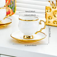 Vente en gros usine : Ensemble de tasses à expresso, mini tasses à latte et tasses à thé en céramique, design simple et raffiné, avec soucoupe, cuillère et support