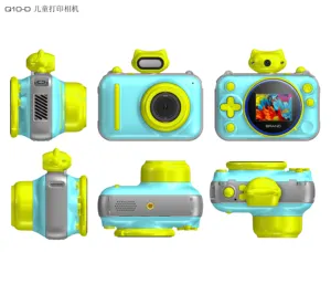 Caméra HD à double objectif pour enfants, écran de 2.0 pouces, zoom numérique 4 fois, appareil photo instantané pour enfants, jouet