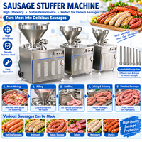 Machine à Embutir les Saucisses 300kg/h pour la Transformation de la Viande, Embutidora de Chorizos, Machine à Faire Jambon, Saucisson et Embutis de Sang, Remplisseuse de Saucisses
