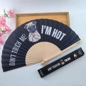 Custom <b>Large</b> Folk Art Paper Folding Hand <b>Fan</b> Personalized Music Theme for Halloween Dance Party Painted Bamboo Crafts - Product Image 1