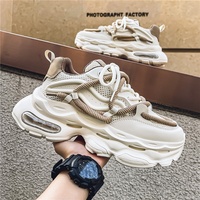 Herren Frühjahr 2026 Neue Modemarke Jugend Casual Derby Schuhe mit dicker Sohle, Mesh-Obermaterial, Kunststoff-Außensohle, verschleißfest, geruchshemmend