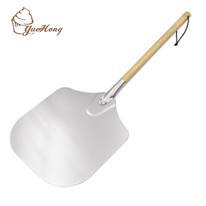 Pelador de <span class=keywords><strong>Pizza</strong></span> de aluminio con mango de madera desmontable, herramientas de horneado y accesorios para pan - Product Image 6