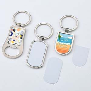 Wholesale Promotion Gifts Festivals DIY <b>Key</b> <b>Chains</b> Souvenir Metal Bottle Opener Keychain Sublimation Blanks Metal Keychain - Product Image 4