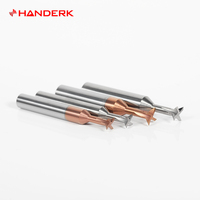 Fresa de cola de Milano HANDERK Micro Hrc55 de carburo de tungsteno de 45 grados con revestimiento para herramienta de corte CNC