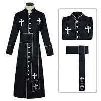 En vente prêtre médiéval Costume clergé romain pasteur Cosplay Costume hommes prêtre uniforme père Costume