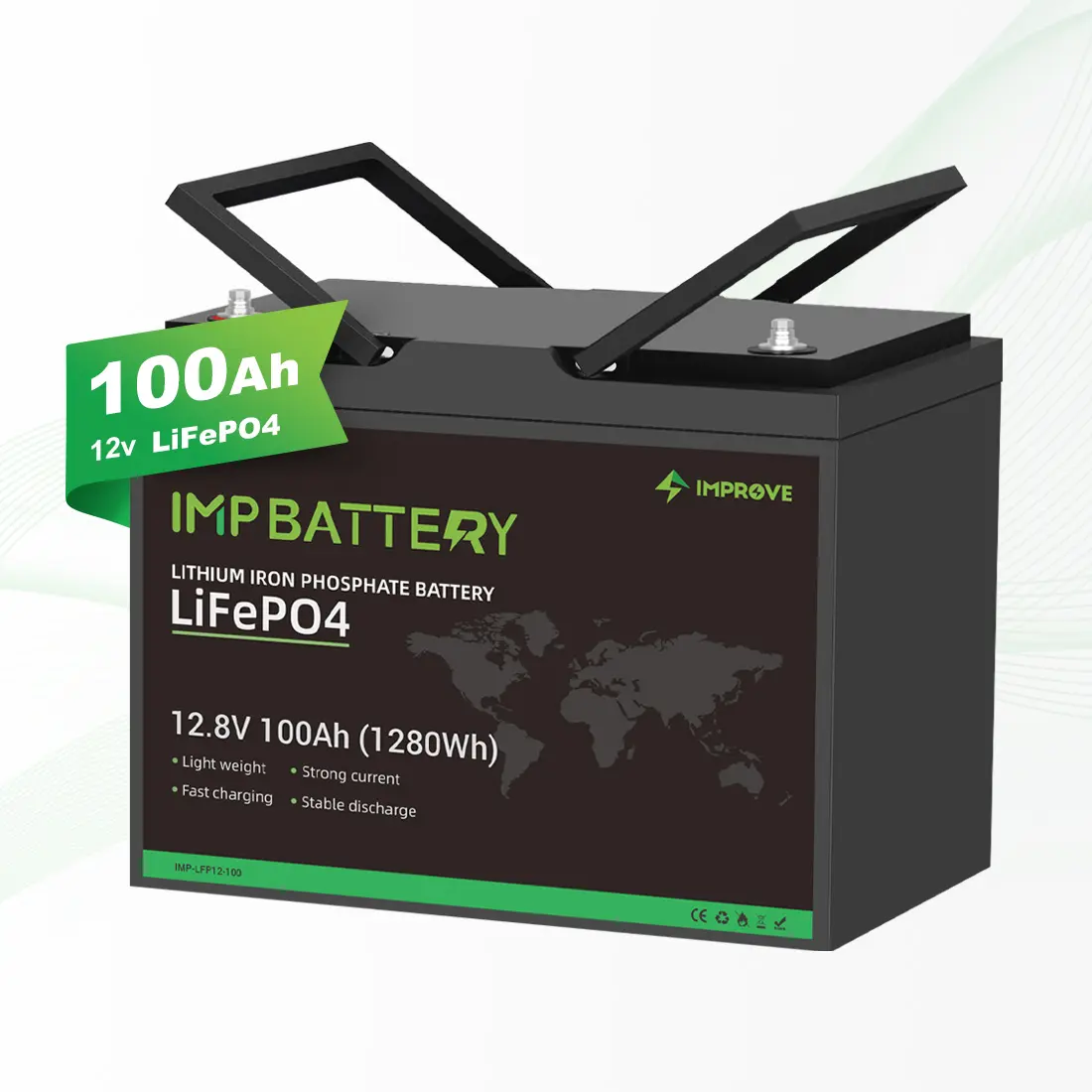 Migliorare il ciclo profondo 12volt litio lifepo4 100ah 12v 100ah batterie al litio 12v 100ah 12v lifepo4 batteria 12v 100ah