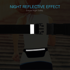 Sac banane multifonctionnel réfléchissant pour la sécurité nocturne, course à pied, voyage, randonnée, ceinture de course pour téléphone portable - Product Image 2