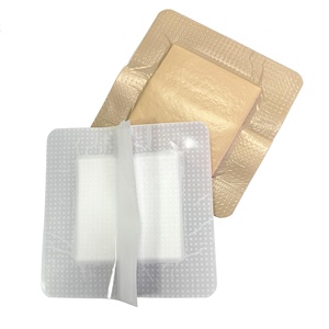 Giá bán buôn y tế tiên tiến vết thương mặc quần áo nhạy cảm dùng một lần Silicone giáp bọt mặc quần áo cho mở vết thương chăm sóc 5x5cm - Product Image 1