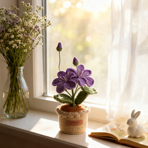 Flores Tejidas a Mano en Maceta de Tung, Delicias Florales Hechas a Mano para Regalos de Año Nuevo y Decoración de Interiores - Product Image 2