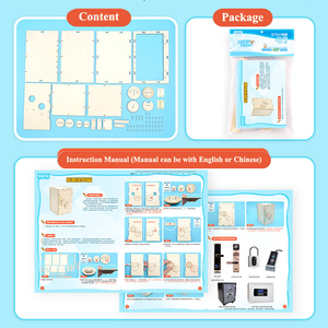 ของเล่นวิทยาศาสตร์เพื่อการศึกษาสำหรับเด็กโ<span class=keywords><strong>ม</strong></span>เดลปริศนาทำจากไม้แบบ DIY กล่องใส่รหัสผ่านทางกล3D ได้ตามต้องการ - Product Image 4