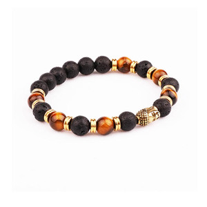 <span class=keywords><strong>Bracelet</strong></span> bouddha pour hommes <span class=keywords><strong>en</strong></span> acier inoxydable, bijou <span class=keywords><strong>en</strong></span> <span class=keywords><strong>pierre</strong></span> <span class=keywords><strong>de</strong></span> <span class=keywords><strong>lave</strong></span> naturelle <span class=keywords><strong>de</strong></span> haute qualité, perle œil <span class=keywords><strong>de</strong></span> tigre - Product Image 3