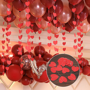 Trái Tim Giấy đám cưới tình yêu trang trí treo chuỗi ngày Valentine trang trí tiệc cưới - Product Image 5