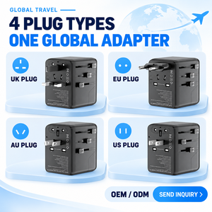 Adaptateur de <span class=keywords><strong>voyage</strong></span> international avec prise universelle AC, prise latérale à 2 broches et charge rapide 20W, fabricant OEM ODM - Product Image 3