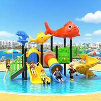 Große Outdoor-Wasserrutsche aus Kunststoff für Country Clubs, Hotels, Resorts, Kinder-Sommercamps, Kommerzielle Fiberglas-Wasserpark-Rutsche