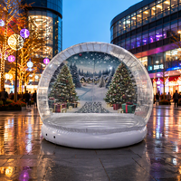 Dôme igloo gonflable transparent blanc géant pour fête, tente de Noël, globe de neige, boule de neige