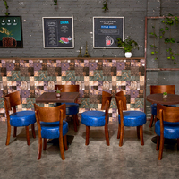 Meubles de restaurant modernes, tabouret de bar, chaise de restaurant en bois massif, chaise en bois avec dossier
