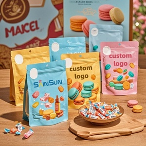 Sacs d'emballage alimentaire à fond plat avec fermeture éclair, imprimés sur mesure, résistants à l'humidité et aux odeurs, pour aliments pour animaux, agriculture biologique, engrais, fabriqués en PET - Product Image 1