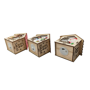 <span class=keywords><strong>Chalet</strong></span> en bois écologique du <span class=keywords><strong>nouvel</strong></span> <span class=keywords><strong>an</strong></span> décorations de noël ornements de fenêtre de maison de noël lumineux pour les enseignes murales en bois - Product Image 2