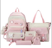 Nueva Mochila Escolar para Mujer, Estilo Ins, para Secundaria, Preparatoria y Primaria, con Cierre de Botones, para Tercero a Sexto Grado