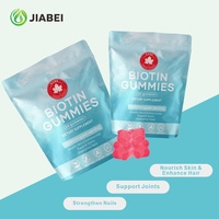 Compléments alimentaires en gummies, gummies de collagène et de biotine, gummies pour renforcer les ongles, hydrater la peau, pour adultes