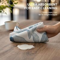 Serviettes de cuisine en microfibre gaufrée à absorption supérieure, personnalisables, pour la sublimation